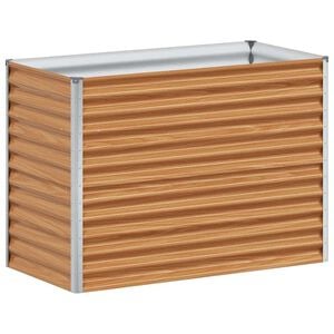 vidaXL Upph&ouml;jd odlingsl&aring;da Ljusbrun 98 x 50 x 68 cm Galvaniserat St&aring;l