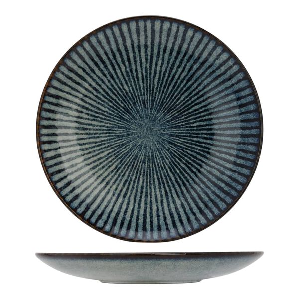 Cosy & Trendy Assiett med r&auml;nder Atlantis 6 st &Oslash;21,5 cm bl&aring;