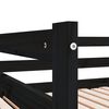 vidaXL Dagbädd svart massiv furu 2x(90x200) cm
