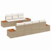 vidaXL Tr&auml;dg&aring;rdsoffset 8 st Beige Poly rattan