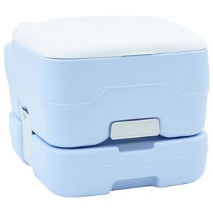 vidaXL Campingtoalett Ljusbl&aring; och vit 41,5 x 36,5 x 30 cm polyeten