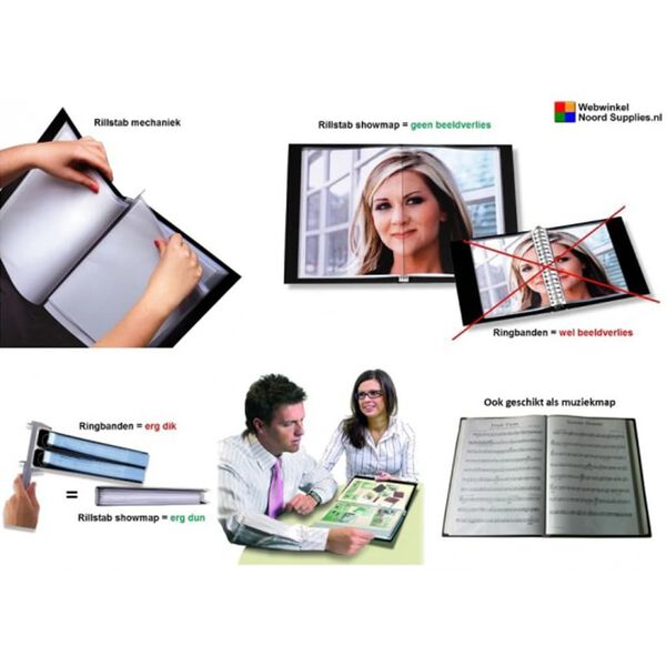 rillstab Demobok A3 24 fickor svart