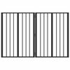 vidaXL Hundgrind 2 pcs Svart 60 x 80 cm Galvaniserat St&aring;l