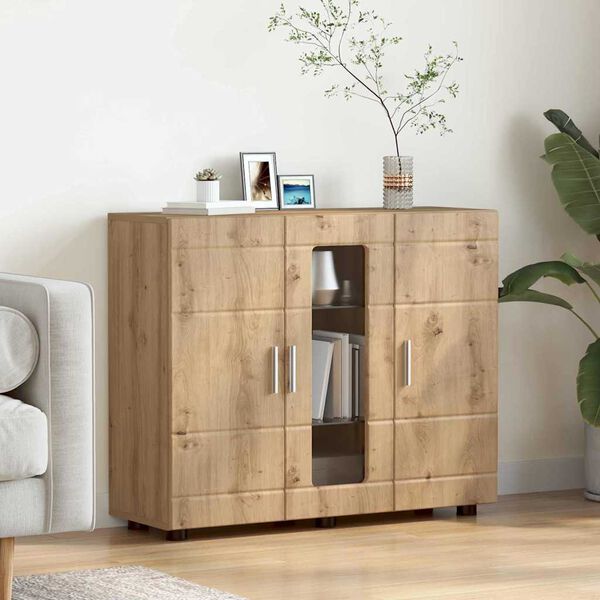 vidaXL Sideboard artisan ek 55,5 x 29 x 100 cm Konstruerat trä