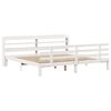 vidaXL Sängram med huvudgavel utan madrass vit 180x200 cm