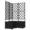 vidaXL Tr&auml;dg&aring;rdsplanterare 3 st Svart 80 x 80 x 143 cm PP