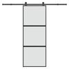 vidaXL Skjutd&ouml;rr med beslagset h&auml;rdat glas och aluminium 76x205 cm
