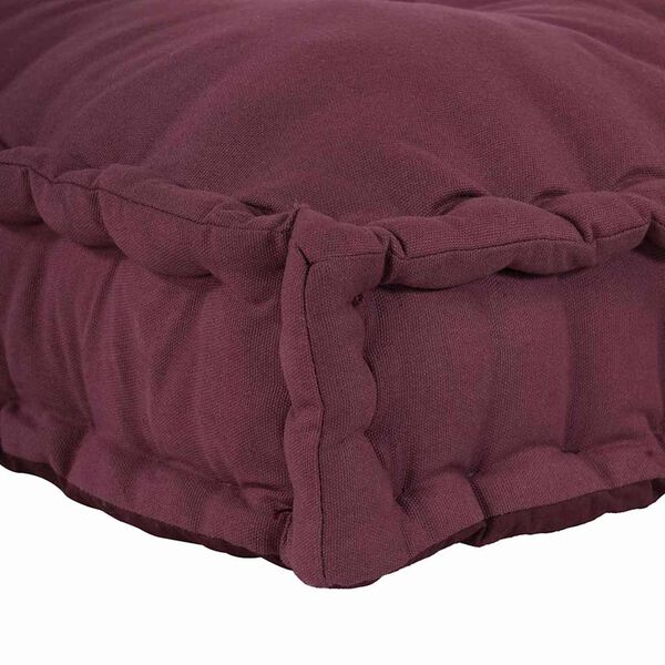 vidaXL Modul&auml;r soffa Bordeaux 120 x 80 x 12 cm tyg