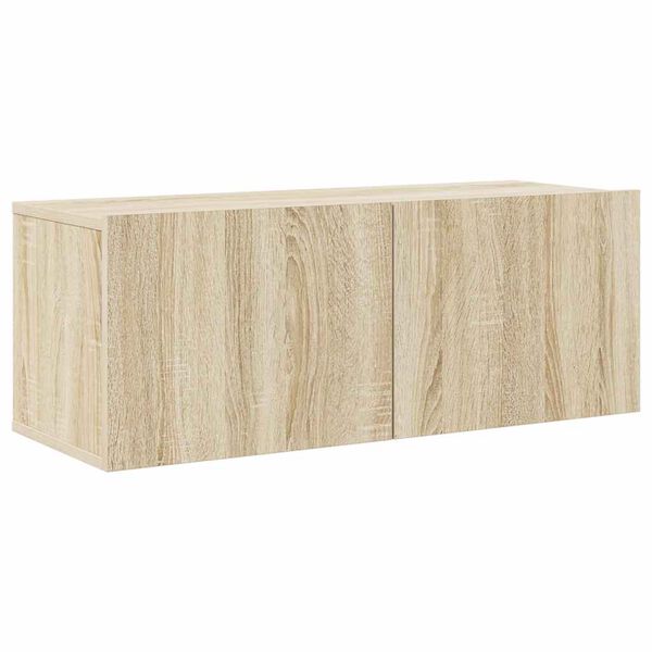 vidaXL TV-sk&aring;p set 8 delar sonoma-ek konstruerat tr&auml;