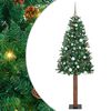 vidaXL Smal julgran med 300 LED-lampor Gr&ouml;n 180 cm PVC och solid furu