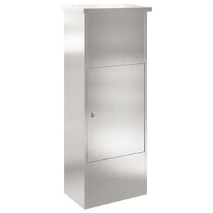 vidaXL Paketbox med lagring Silver 44,5 x 29 x 110,5 cm Rostfritt st&aring;l