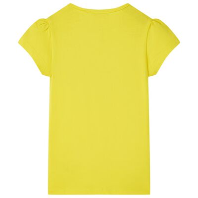 T-shirt för barn stark gul 92