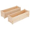 vidaXL Odlingsl&aring;dor 2 st 100x31x31 cm massiv furu