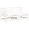 vidaXL Tr&auml;dg&aring;rdssoffa 2-sits med dynor vit massiv furu