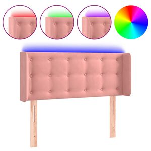 vidaXL S&auml;nggavel LED rosa 83x16x78/88 cm sammet