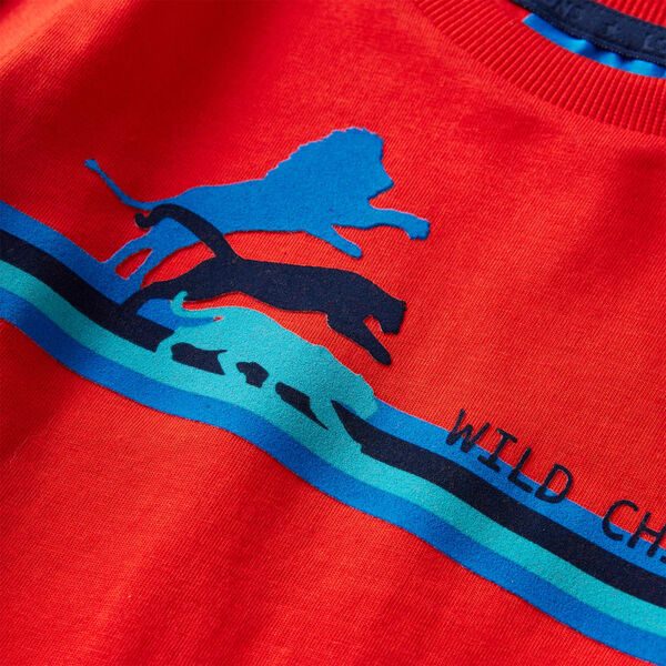 T-shirt med l&aring;nga &auml;rmar f&ouml;r barn r&ouml;d 128