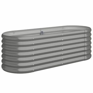 vidaXL Odlingsl&aring;da galvaniserat st&aring;l 114x40x36 cm gr&aring;