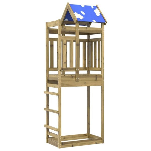 vidaXL Lekstapel Brun 85 x 52,5 x 239 cm Massiv Impregnerat Tr&auml;