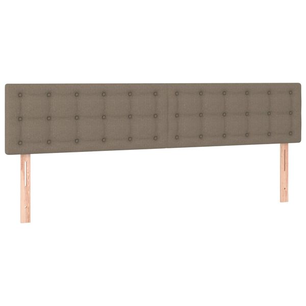 vidaXL Huvudgavlar 2 st taupe 80x5x78/88 cm tyg