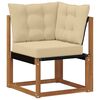 vidaXL Utomhussoffset med kudde 8 pcs Naturlig och Beige