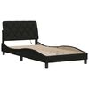 vidaXL Bed Frame with LED without Mattress Black 100x200 cm Fabric
