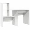 vidaXL Skrivbord med hylla Vit 131,5 x 50 x 106,5 cm Konstruerat tr&auml;