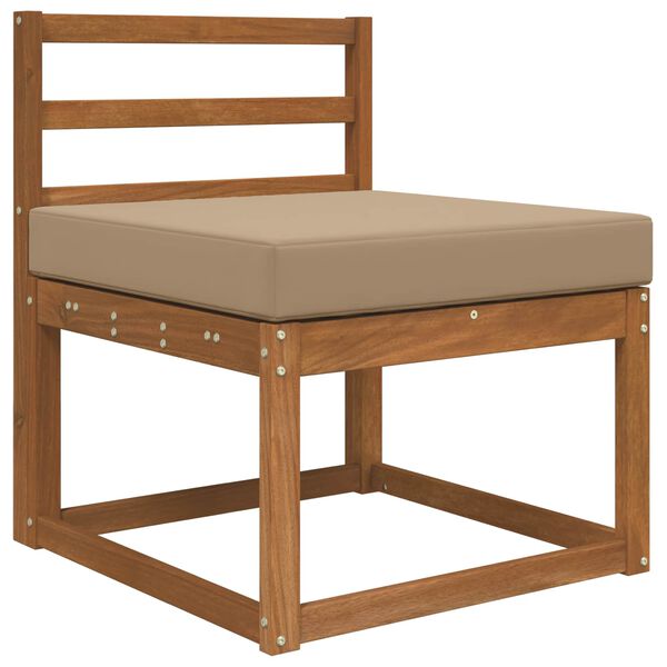 vidaXL Utomhus Soffa Kudde Taupe 60 x 60 x 8 cm Polyester