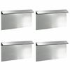 vidaXL Snigelfence 4 st 50 x 3,5 x 25 cm Galvaniserat st&aring;l Silver