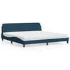 vidaXL Bed with Mattress "Dover" Blue 200x200 cm Velvet
