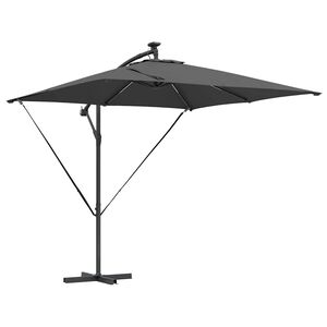 vidaXL Parasoll Antracit 249 x 249 x 250 cm Polyester och aluminium