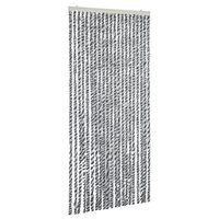 vidaXL Insektsgardin grå och svart och vit 56x200 cm chenille