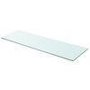 vidaXL Hyllplan 2 st glas genomskinlig 90x30 cm