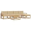 vidaXL Utomhussoffset 6 st Vit och Beige Polyester