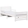vidaXL S&auml;ngram med madrass med huvudgavel Vit 80 x 200 cm Massiv furu