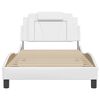 vidaXL Bed Frame "Viana" without Mattress White 100x200 cm Faux Leather