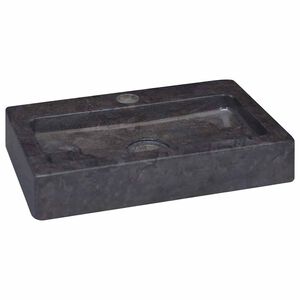 vidaXL V&auml;ggmonterat handfat svart 38x24x6,5 cm marmor
