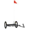 vidaXL Cykelvagn svart 126x63x34 cm j&auml;rn