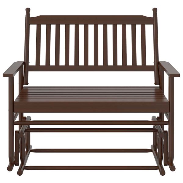 vidaXL Gungb&auml;nk brun 118x70x104,5 cm massivt poppeltr&auml;