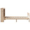 vidaXL S&auml;ng med bokhylla utan madrass 90x190cm massiv furu