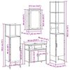 vidaXL Badrumsm&ouml;belset med hylla 4 pcs Gammalt tr&auml; Konstruerat tr&auml;