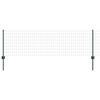 vidaXL Euro Staket med St&ouml;d 25 x 0,6 m PVC-belagda st&aring;l Gr&ouml;n Mesh