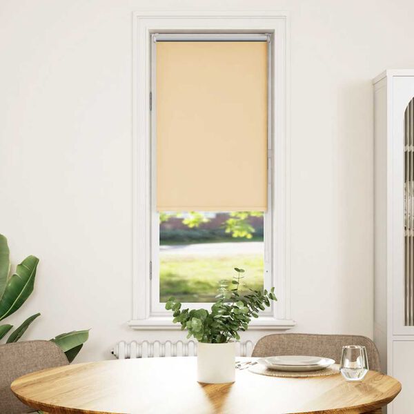 vidaXL Rullgardin m&ouml;rkl&auml;ggningsbeige 45x175 cm tyg bredd 40,7 cm