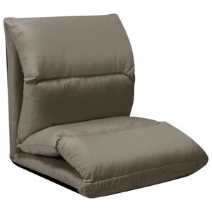 vidaXL Golvstol vikbar m&ouml;rkgr&aring; mikrofiber