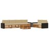 vidaXL Utomhussoffset 7 st Naturlig och Beige Polyester