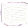 vidaXL Dynbox 60x50x55 cm massivt eukalyptusträ
