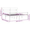 vidaXL Sängram med sänggavel massivt trä