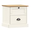vidaXL S&auml;ngbord VIGO vit 42x35x42 cm massiv furu