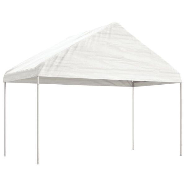 vidaXL Paviljong med tak vit 17,84x4,08x3,22 m polyeten