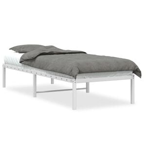 vidaXL S&auml;ngram metall vit 75x190 cm