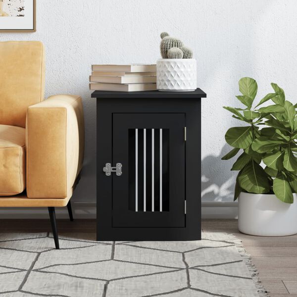 vidaXL Hundbur svart 45x62x59 cm konstruerat trä